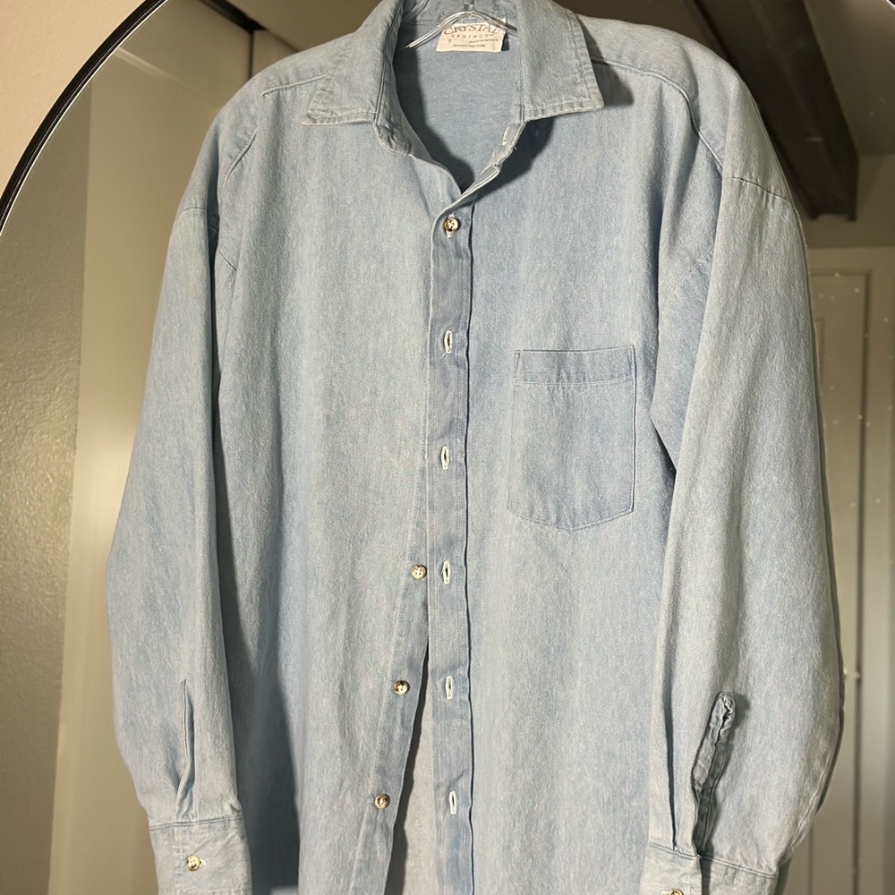 Vintage denim Light Blue Men's Shirt